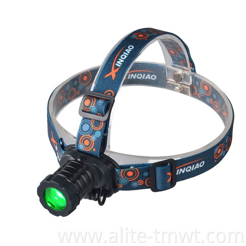 Night Hunting Head Light Multifunction Rechargeable 3W LED Red or Green Headlamp with Filter